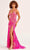 Ellie Wilde EW35060 - Sleeveless Sheath Evening Dress Prom Dresses 00 / Hot Pink