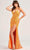 Ellie Wilde EW35060 - Sleeveless Sheath Evening Dress Prom Dresses 00 / Orange