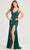 Ellie Wilde EW35062 - High Slit Beaded Evening Dress Prom Dresses 00 / Emerald