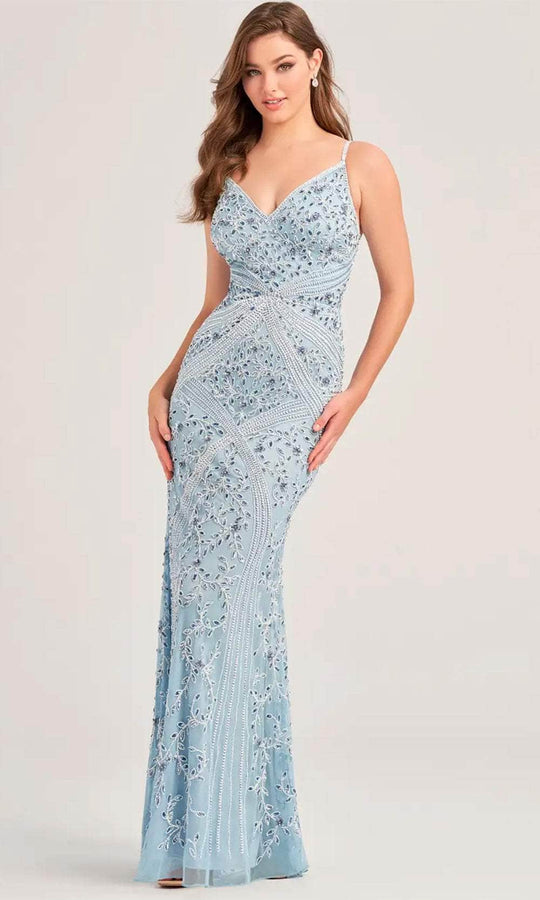 Ellie Wilde EW35065 - Fitted V-Neck Evening Dress