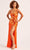 Ellie Wilde EW35066 - Sleeveless Sequin Prom Gown Prom Dresses 00 / Orange