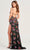 Ellie Wilde EW35069 - Floral Sequin Pattern Sleeveless Prom Dress Prom Dresses