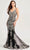 Ellie Wilde EW35071 - Fitted Trumpet Evening Dress Prom Dresses 00 / Black/Silver