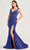 Ellie Wilde EW35091 - Sleeveless Embroidered Prom Gown Prom Dresses 00 / Sapphire