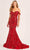 Ellie Wilde EW35094 - Sequin Embellished Off-Shoulder Prom Gown Prom Dresses 00 / Ruby