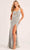 Ellie Wilde EW35096 - Asymmetrical Sheath Evening Dress Prom Dresses 00 / Silver