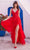 Ellie Wilde EW35121 - V-Neck Sleeveless Prom Gown Prom Dresses 00 / Red