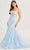 Ellie Wilde EW35203 - Plunging Scoop Mermaid Evening Dress Evening Dresses 00 / Light Blue