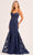 Ellie Wilde EW35203 - Plunging Scoop Mermaid Evening Dress Evening Dresses 00 / Navy Blue