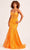 Ellie Wilde EW35203 - Plunging Scoop Mermaid Evening Dress Evening Dresses 00 / Orange