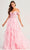 Ellie Wilde EW35218 - Cold Shoulders A-Line Evening Dress Evening Dresses 00 / Pink