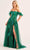 Ellie Wilde EW35220 - Feather Detailed Sweetheart Neck Prom Gown Prom Dresses 00 / Emerald