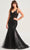 Ellie Wilde EW35227 - Mermaid Sheer Evening Dress Prom Dresses 00 / Black