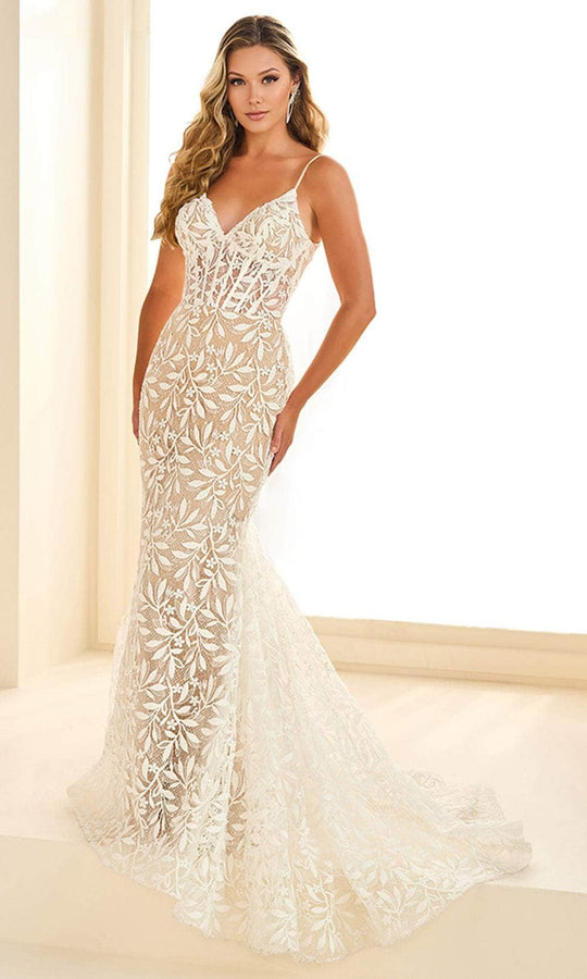 Ellie Wilde EW36011 - Foliage Lace Trumpet Prom Dress