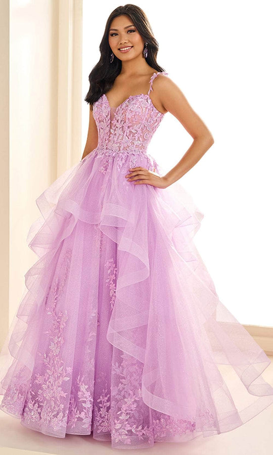 Ellie Wilde EW36081 - Ruffled A-Line Embellished Prom Gown