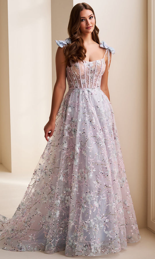 Ellie Wilde EW37020 - Floral Embroidered Tulle A-Line Gown