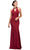 Eureka Fashion 5033 - Jeweled Chocker Sheath Prom Gown Prom Dresses XS / Burgundy