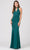 Eureka Fashion 5033 - Jeweled Chocker Sheath Prom Gown Prom Dresses XS / Hunter Green