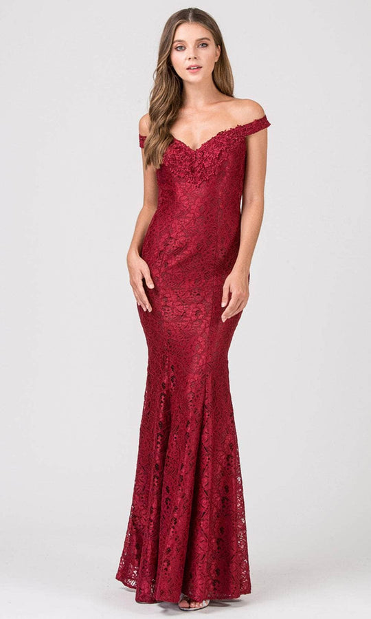 Eureka Fashion 8030 - Sweetheart Lace Sheath Prom Gown