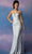 Eureka Fashion 9006 - Cutout Back Mermaid Evening Gown Evening Dresses XS / Silver/Silver