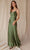 Eureka Fashion 9711 - Spaghetti Strap Sheath Evening Dress Evening Dresses XS / Olive