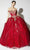 Eureka Fashion 9778 - Off-Shoulder Sweetheart Ballgown Ball Gowns XS / Red