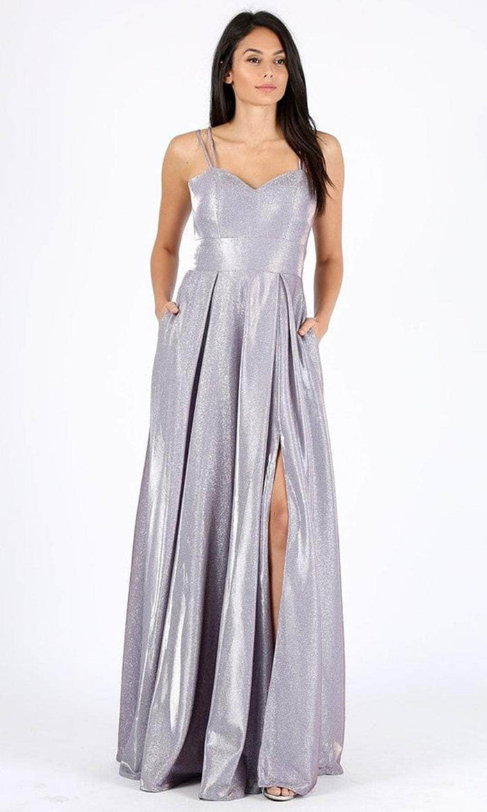 Eureka Fashion 9977 - Sleeveless Pleated Skirt Prom Gown Prom Dresses XS / Lavender