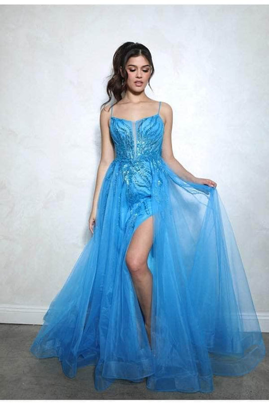 Eureka Fashion EK112 - Scoop Embellished Long Gown