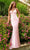 Faviana 11002 - Beaded Applique Prom Gown Prom Dresses 00 / Light Pink