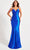 Faviana 11007 - Sleek Satin Prom Gown Prom Dresses 00 / Royal