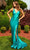 Faviana 11008 - Rhinestone Satin Prom Gown Prom Dresses 00 / Peacock