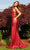 Faviana 11020 - Applique Back Mermaid Prom Gown Prom Dresses 00 / Wine