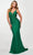 Faviana 11022 - Rhinestone Ornate Prom Gown Prom Dresses 00 / Dark Emerald
