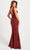 Faviana 11038 - Illusion Side V-Neck Prom Gown Prom Dresses