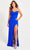 Faviana 11046 - Strapless High Slit Prom Dress Prom Dresses 00 / Royal
