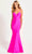 Faviana 11047 - Satin Mermaid Prom Gown Prom Dresses 00 / Hot Pink