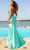 Faviana 11050 - Satin Prom Gown with Slit Prom Dresses