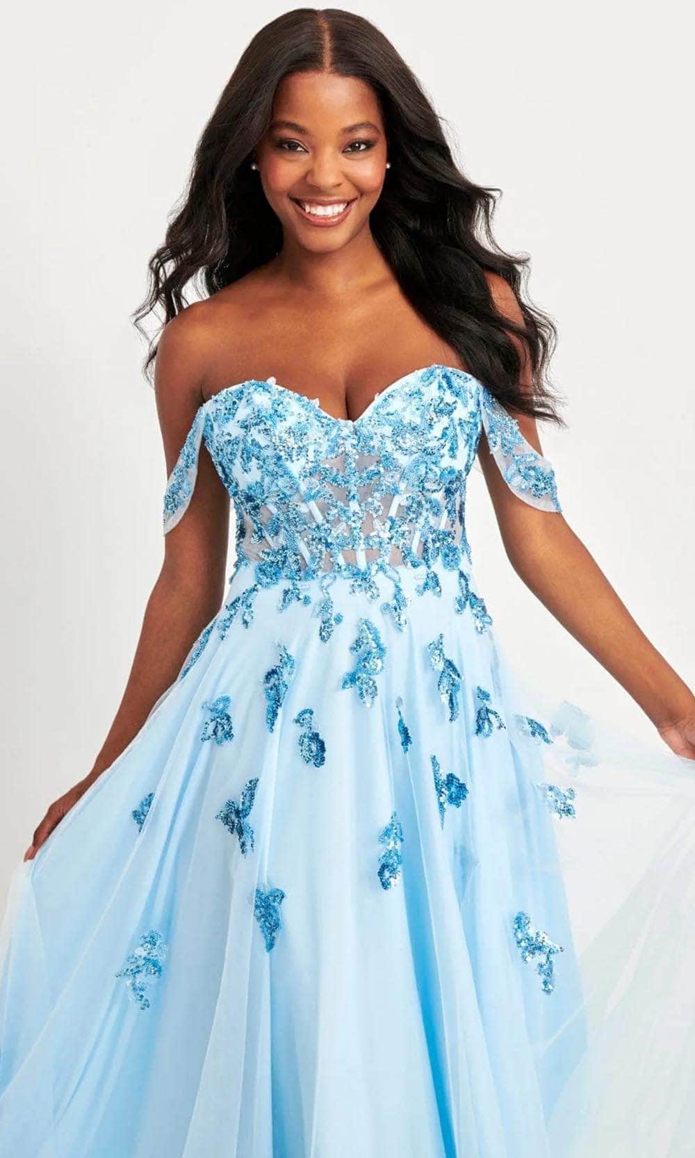 Lace Beaded Corset Off Shoulder Satin Ball Gowns Prom Dresses – alinanova