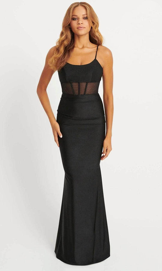 Faviana 11079 - Scoop Rhinestone Corset Prom Gown
