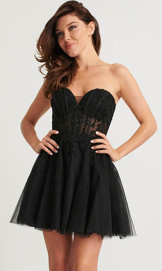 Faviana 11120 - Applique Sweetheart Short Dress