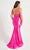 Faviana 9549 - Knotted V-Neck Satin Prom Gown Special Occasion Dress