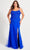 Faviana 9559 - Beaded Lace Scoop Prom Gown Special Occasion Dress 12W / Royal