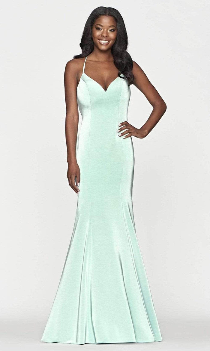 Faviana S10659 - Crisscross Back Mermaid Prom Gown Prom Dresses 00 / Sage