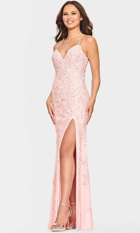 Faviana S10812 - Sleeveless Embroidered Evening Dress