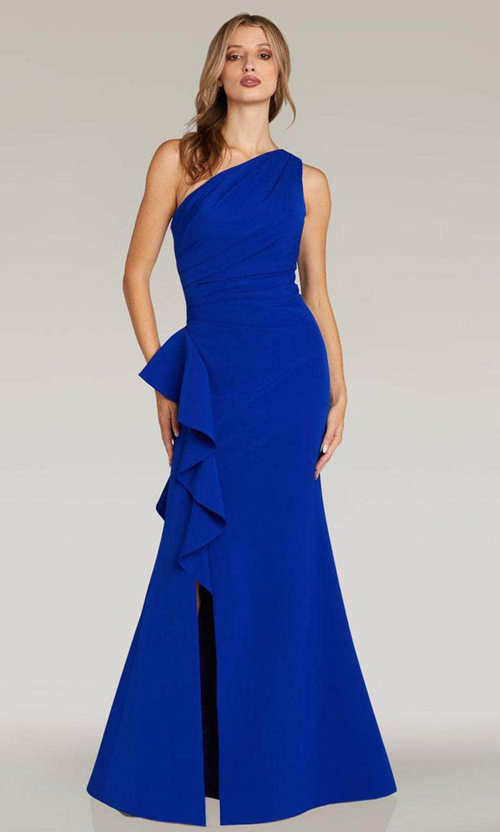 Feriani Couture 18335 - Asymmetric Mermaid Evening Gown Evening Dresses 2 / Fuchsia