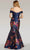Feriani Couture 18338 - Off Shoulder Floral Print Evening Gown Evening Dresses