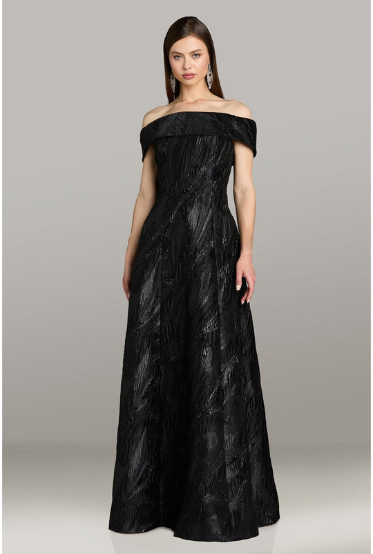Feriani Couture 18339 - Straight Across Printed Evening Gown