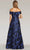 Feriani Couture 18339 - Straight Across Printed Evening Gown Evening Dresses