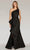 Feriani Couture 18348 - One Shoulder Draped Evening Gown Evening Dresses 2 / Black