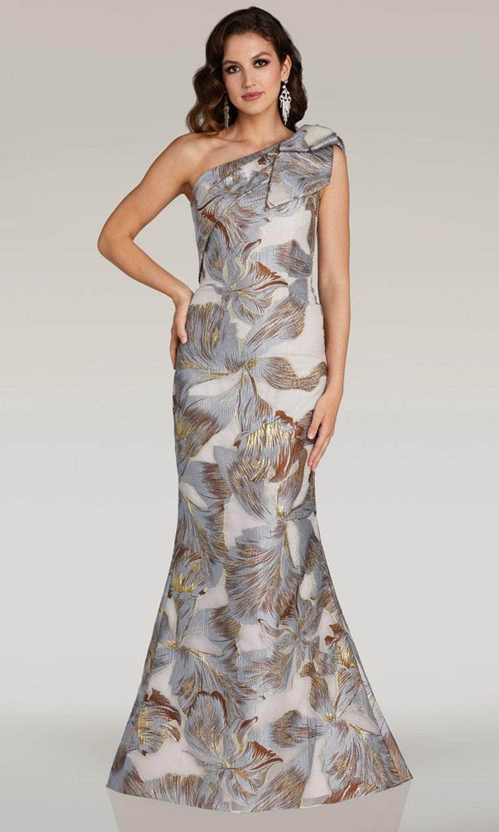 Feriani Couture 18359 - Floral Print One Shoulder Evening Gown 8 / Silver - Shop Feriani Couture dresses on Couture Candy at CoutureCandy.com Feriani Couture 18359 - Floral Print One Shoulder Evening Gown 8 / Silver - Shop Feriani Couture dresses on Couture Candy at CoutureCandy.com